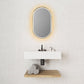Oleggio Oval 36" Framed in Brushed Gold Modern Bathroom/Vanity LED Lighted Wall Mirror