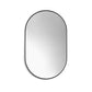 Ispra 36" Oval Bathroom/Vanity Matt Black Aluminum Framed Wall Mirror
