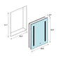 Catola Rectangle 24" Frameless Surface-Mount/Recessed LED Lighted Bathroom Medicine Cabinet