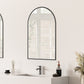 Benoni 24" Classic Domed Bathroom/Vanity Matt Black Aluminum Framed Wall Mirror