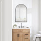 Benoni 24" Classic Domed Bathroom/Vanity Matt Black Aluminum Framed Wall Mirror