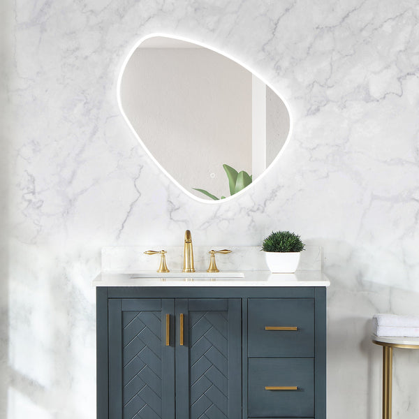Rasso Novelty
 32 Frameless Modern Bathroom/Vanity LED Lighted Wall Mirror
