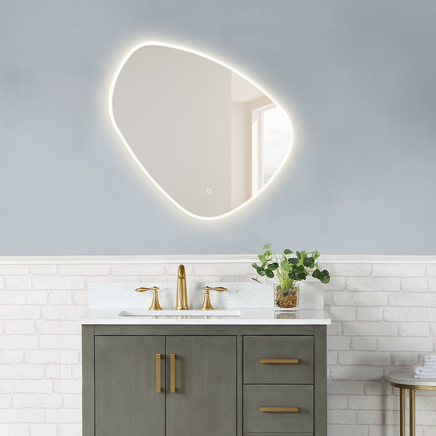 Rasso Novelty
 32" Frameless Modern Bathroom/Vanity LED Lighted Wall Mirror