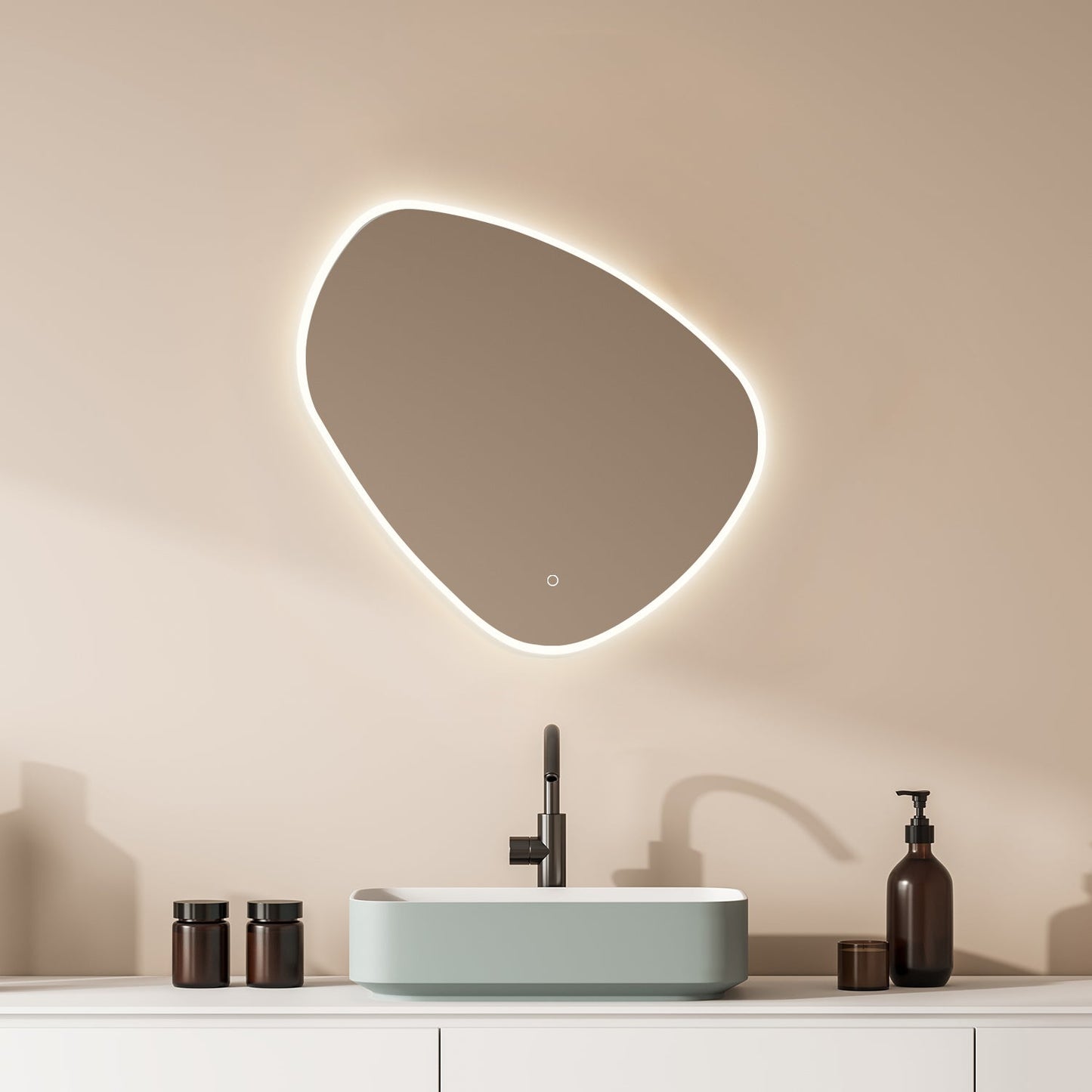 Rasso Novelty
 32" Frameless Modern Bathroom/Vanity LED Lighted Wall Mirror