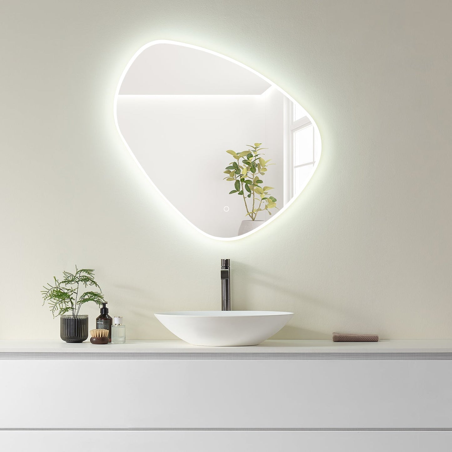 Rasso Novelty
 32" Frameless Modern Bathroom/Vanity LED Lighted Wall Mirror