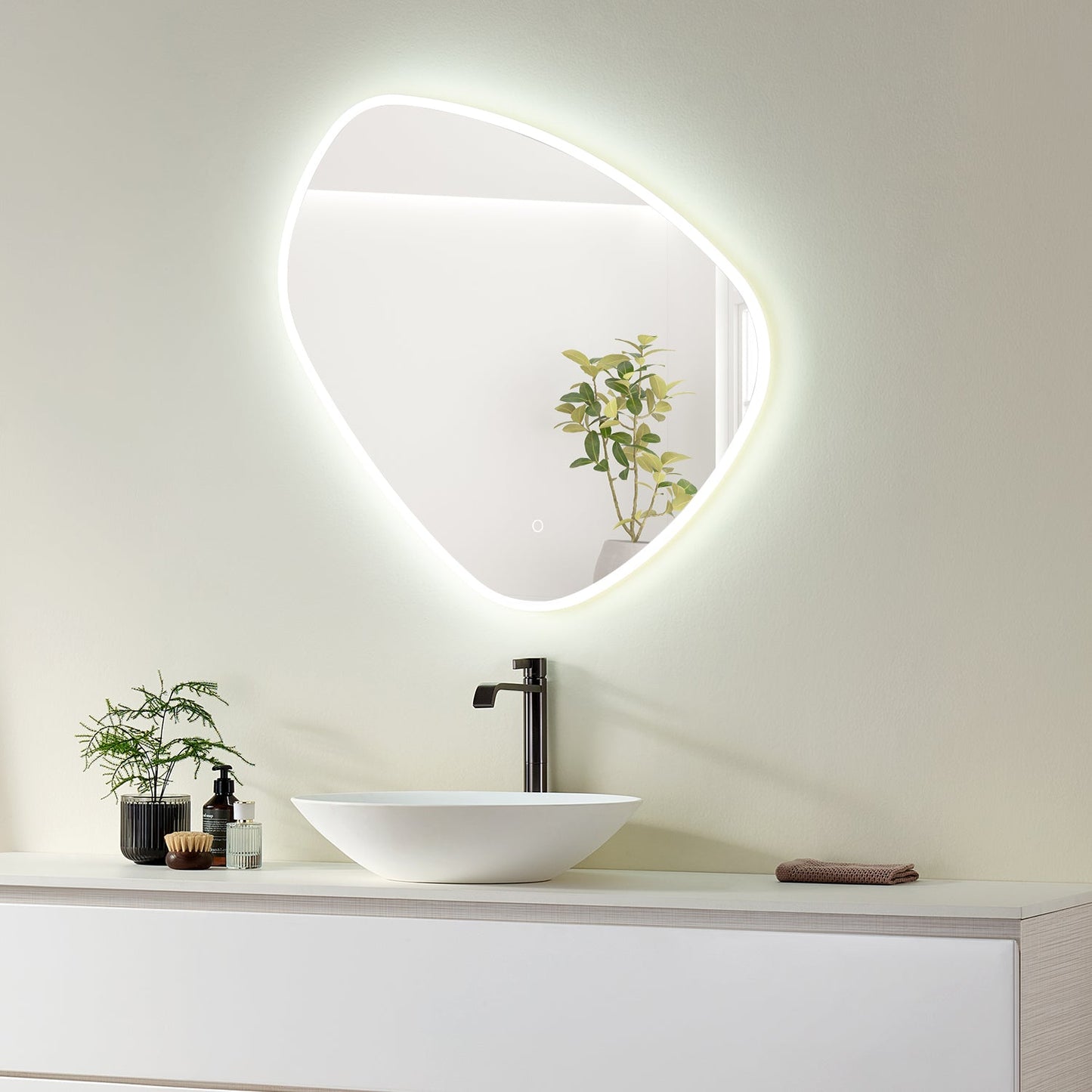 Rasso Novelty
 32" Frameless Modern Bathroom/Vanity LED Lighted Wall Mirror