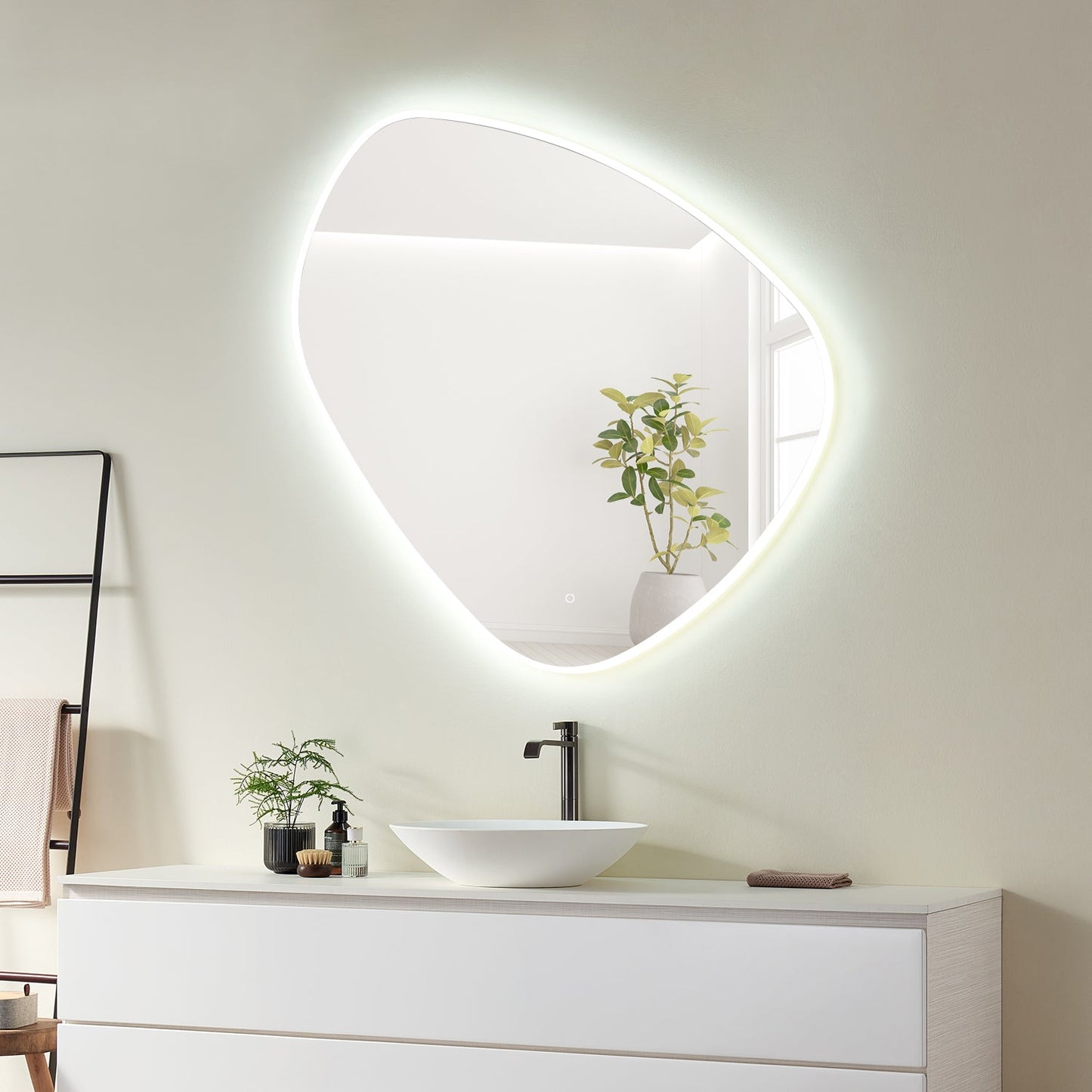 Rasso Novelty
 47" Frameless Modern Bathroom/Vanity LED Lighted Wall Mirror