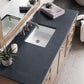 Chicago 60" Single Vanity, Whitewashed Walnut w/ 3 CM Charcoal Soapstone Quartz Top