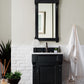 Brookfield 26" Single Vanity, Antique Black w/ 3 CM Carrara Marble Top