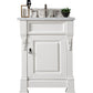 Brookfield 26" Single Vanity, Bright White w/ 3 CM Carrara Marble Top