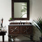 Balmoral 48" Single Vanity, Antique Walnut w/ 3 CM Arctic Fall Solid Surface Top