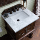 Balmoral 26" Single Vanity, Antique Walnut w/ 3 CM Carrara Marble Top