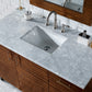 Metropolitan 48" Single Vanity, American Walnut w/ 3 CM Carrara Marble Top