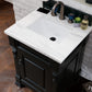 Brookfield 26" Single Vanity, Antique Black w/ 3 CM Arctic Fall Solid Surface Top