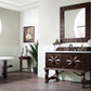 Balmoral 48" Single Vanity, Antique Walnut w/ 3 CM Arctic Fall Solid Surface Top