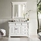 Brookfield 48" Single Vanity, Bright White w/ 3 CM Ethereal Noctis Quartz Top