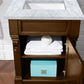 Brookfield 26" Single Vanity, Country Oak w/ 3 CM Carrara Marble Top