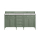 Brittany 72" Double Vanity, Smokey Celadon w/ 3 CM Eternal Serena Top