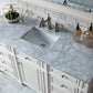 Bristol 60" Single Vanity, Bright White w/ 3 CM Carrara Marble Top