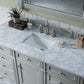Brittany 60" Single Vanity, Urban Gray w/ 3 CM Carrara Marble Top