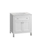 Chicago 30" Single Vanity, Glossy White w/ 3 CM Arctic Fall Top