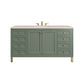 Chicago 60" Single Vanity, Smokey Celadon w/ 3 CM Eternal Marfil Top