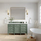 Brittany 60" Single Vanity, Smokey Celadon w/ 3 CM Ethereal Noctis Top