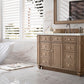 Bristol 48" Single Vanity, Whitewashed Walnut w/ 3 CM Ethereal Noctis Quartz Top