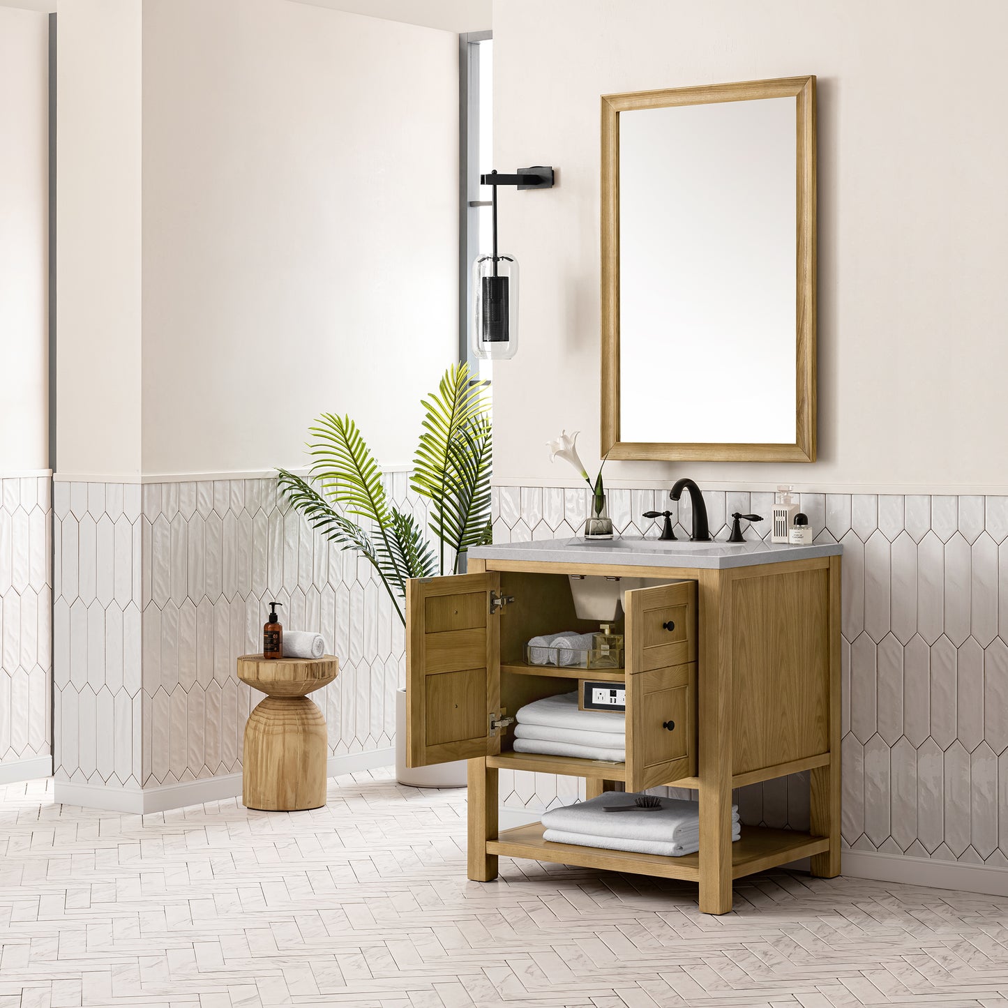 Breckenridge 30" Single Vanity, Light Natural Oak w/ 3 CM Eternal Serena Top