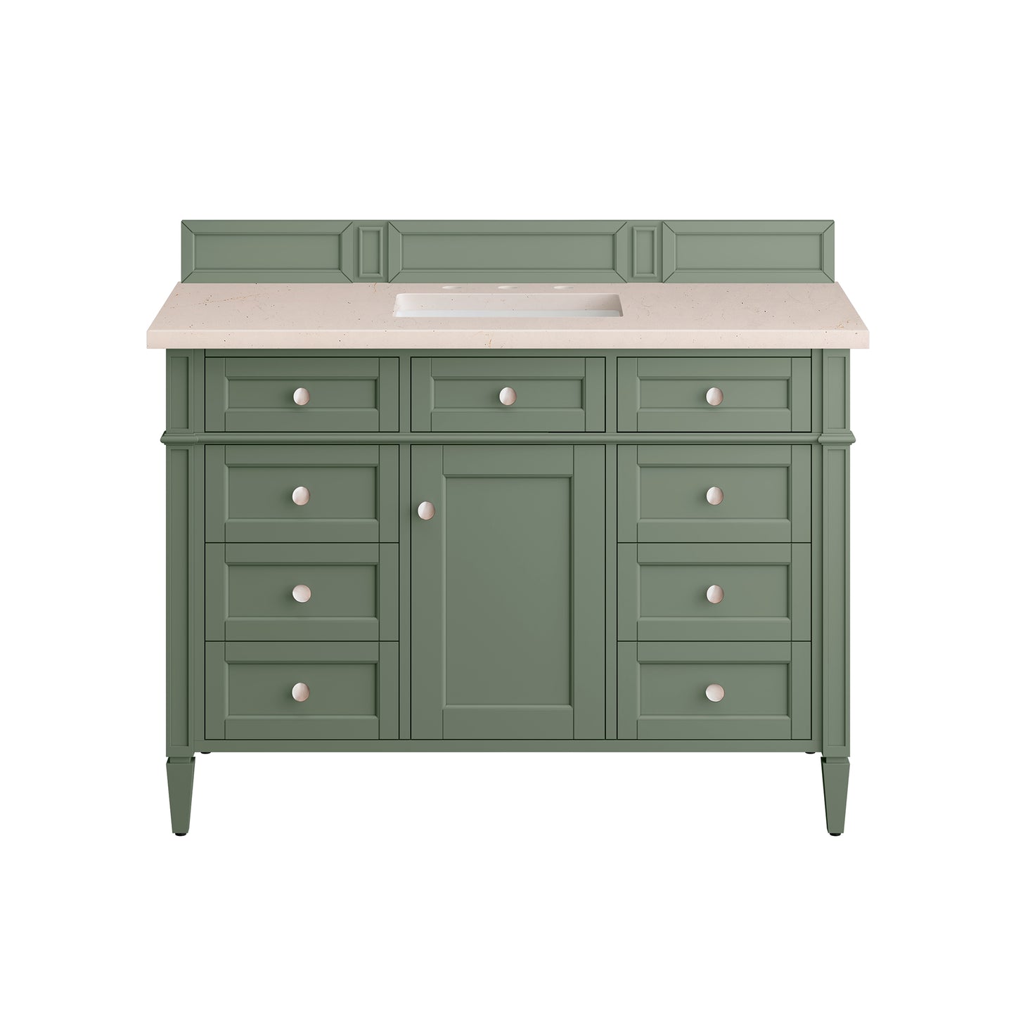 Brittany 48" Single Vanity, Smokey Celadon w/ 3 CM Eternal Marfil Top