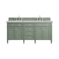 Brittany 72" Double Vanity, Smokey Celadon w/ 3 CM Eternal Serena Top