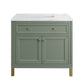 Chicago 36" Single Vanity, Smokey Celadon w/ 3 CM Ethereal Noctis Top