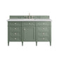 Brittany 60" Single Vanity, Smokey Celadon w/ 3 CM Arctic Fall Top