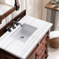 Brookfield 36" Single Vanity, Warm Cherry w/ 3 CM Arctic Fall Solid Surface Top