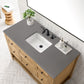 Breckenridge 48" Single Vanity, Light Natural Oak w/ 3 CM Grey Expo Top