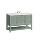 Breckenridge 48" Single Vanity, Smokey Celadon w/ 3 CM White Zeus Top