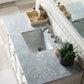 Bristol 48" Single Vanity, Bright White w/ 3 CM Carrara Marble Top