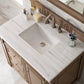 Bristol 36" Single Vanity, Whitewashed Walnut w/ 3 CM Arctic Fall Solid Surface Top