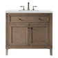 Chicago 36" Single Vanity, Whitewashed Walnut w/ 3 CM Ethereal Noctis Quartz Top