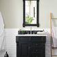 Brookfield 36" Single Vanity, Antique Black w/ 3 CM Arctic Fall Solid Surface Top