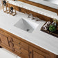 Brookfield 60" Single Vanity, Country Oak w/ 3 CM Arctic Fall Solid Surface Top