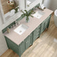 Brittany 72" Double Vanity, Smokey Celadon w/ 3 CM Eternal Marfil Top