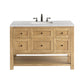 Breckenridge 48" Single Vanity, Light Natural Oak w/ 3 CM Eternal Jasmine Pearl Top