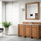 Bristol 60" Single Vanity, Saddle Brown w/ 3 CM White Zeus Quartz Top