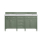 Brittany 72" Double Vanity, Smokey Celadon w/ 3 CM Arctic Fall Top