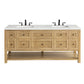 Breckenridge 72" Double Vanity, Light Natural Oak w/ 3 CM Ethereal Noctis Top