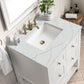 Breckenridge 30" Single Vanity, Bright White w/ 3 CM Ethereal Noctis Top