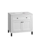 Chicago 36" Single Vanity, Glossy White w/ 3 CM Arctic Fall Top