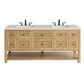 Breckenridge 72" Double Vanity, Light Natural Oak w/ 3 CM Eternal Jasmine Pearl Top