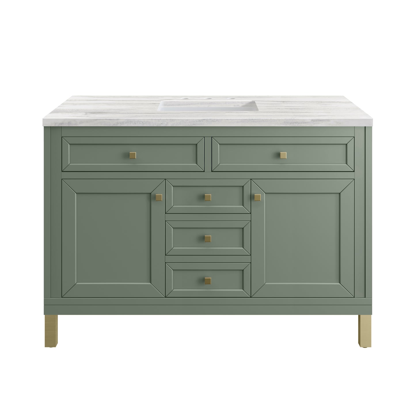 Chicago 48" Single Vanity, Smokey Celadon w/ 3 CM Arctic Fall Top